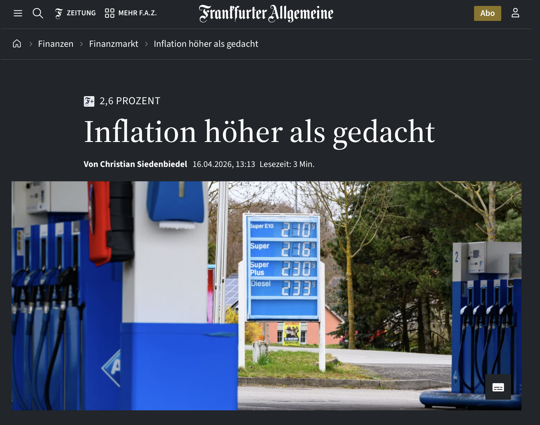 2,6 Prozent: Inflation höher als gedacht